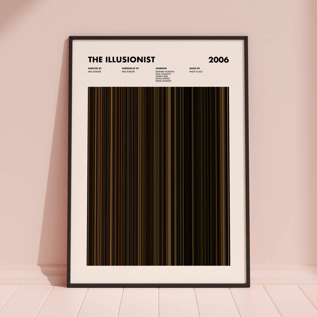 The Illusionist Movie Barcode Poster