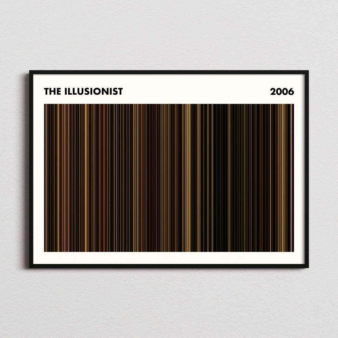 The Illusionist Movie Barcode Poster - Simplified
