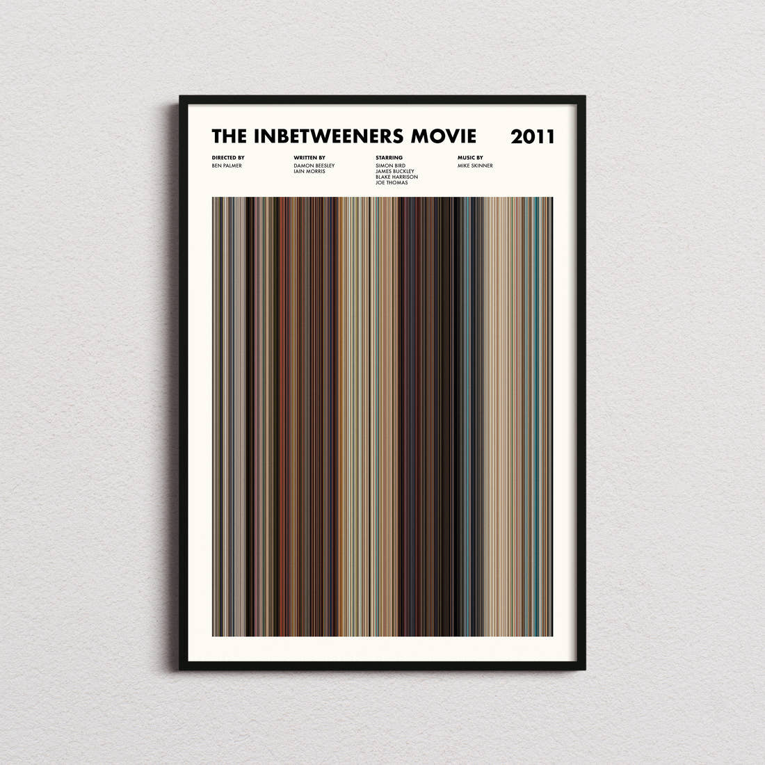 The Inbetweeners Movie Movie Barcode Poster