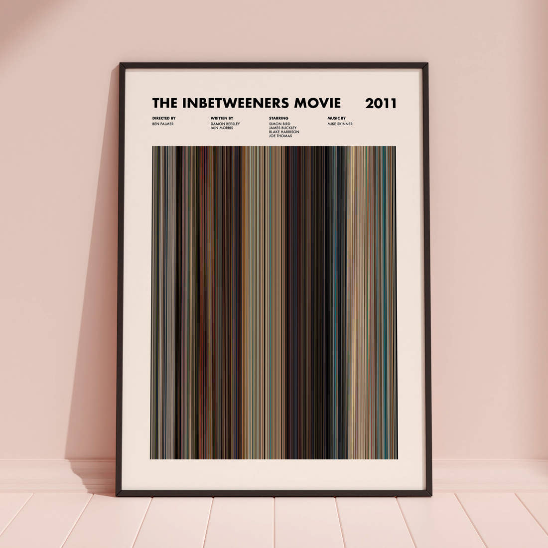 The Inbetweeners Movie Movie Barcode Poster