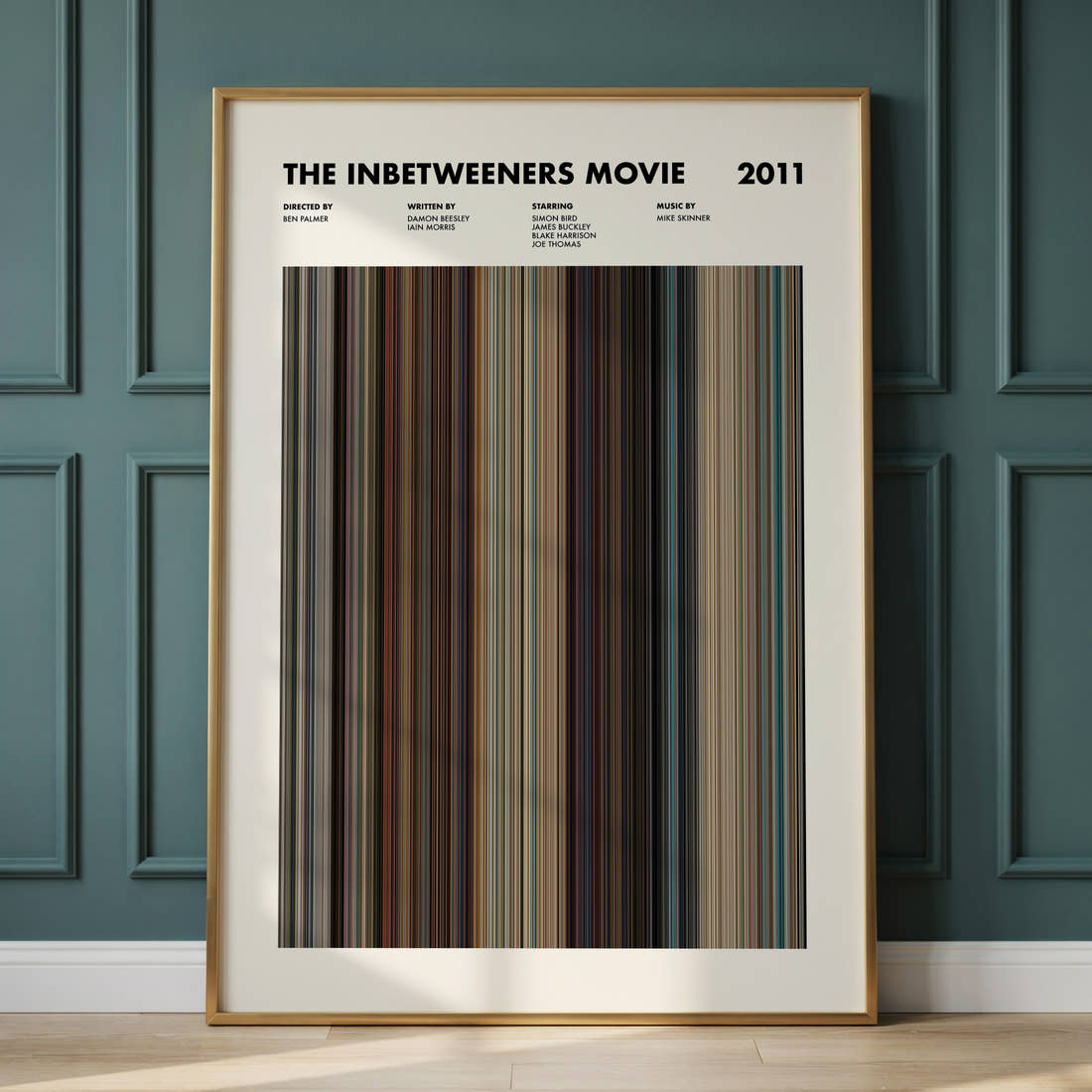 The Inbetweeners Movie Movie Barcode Poster