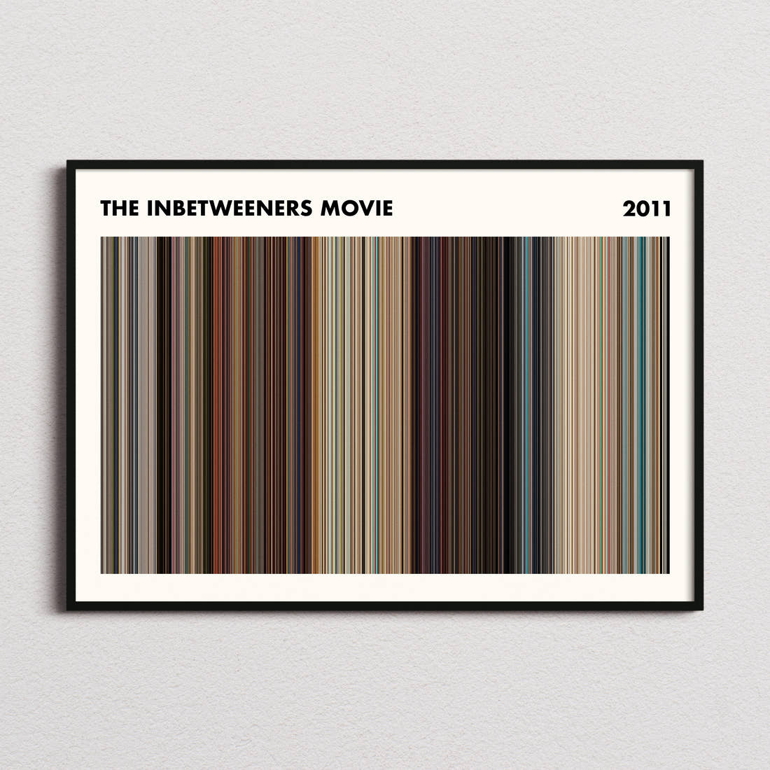 The Inbetweeners Movie Movie Barcode Poster - Simplified
