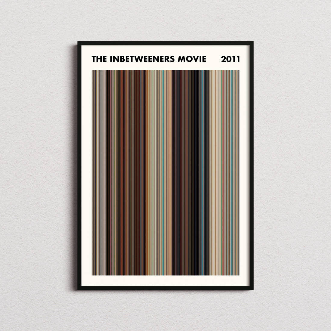 The Inbetweeners Movie Movie Barcode Poster - Simplified