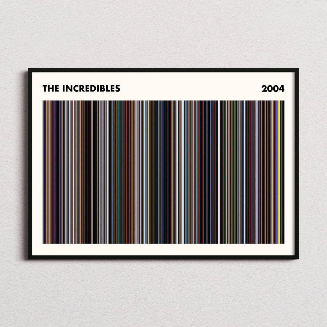 The Incredibles Movie Barcode Poster - Simplified