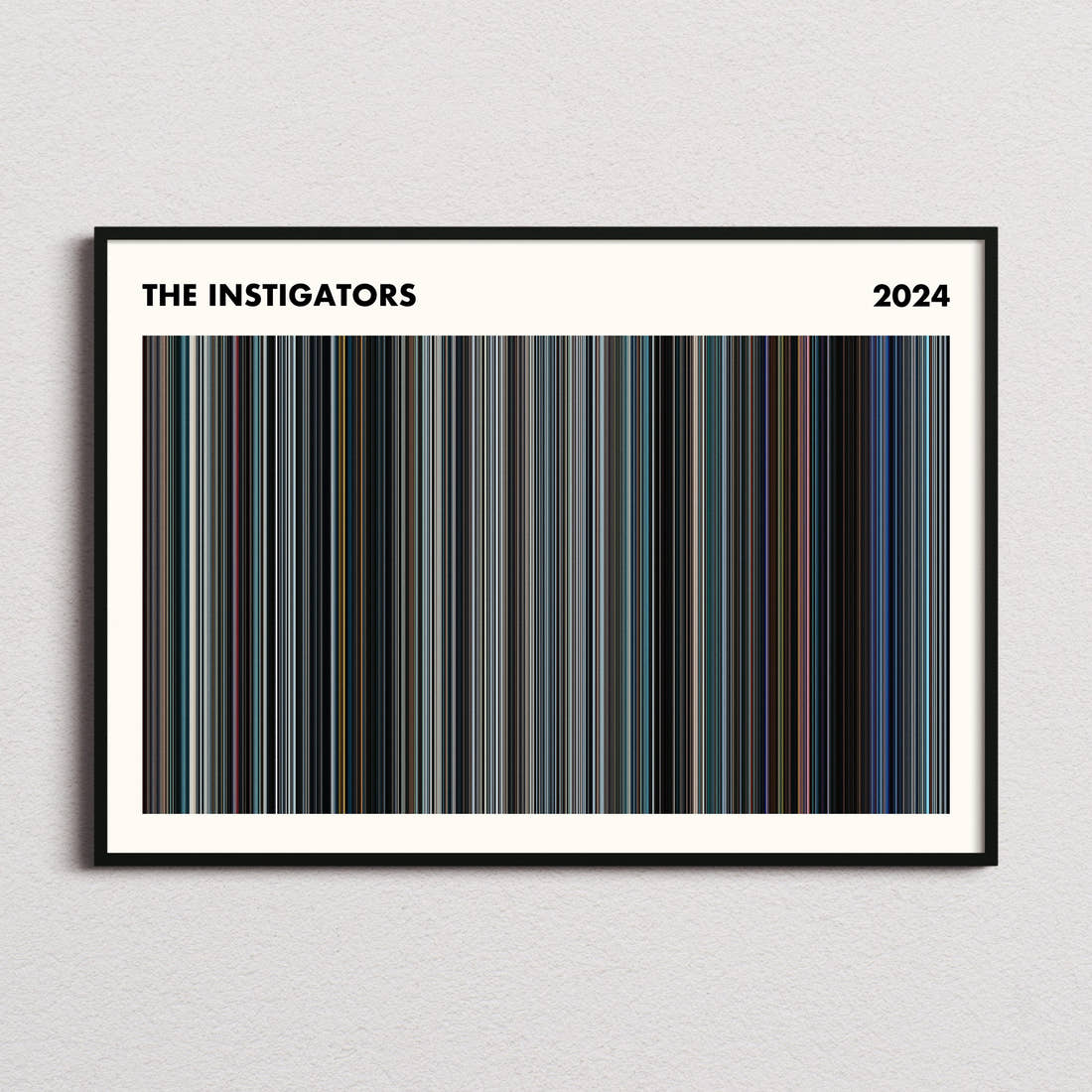 The Instigators Movie Barcode Poster - Simplified