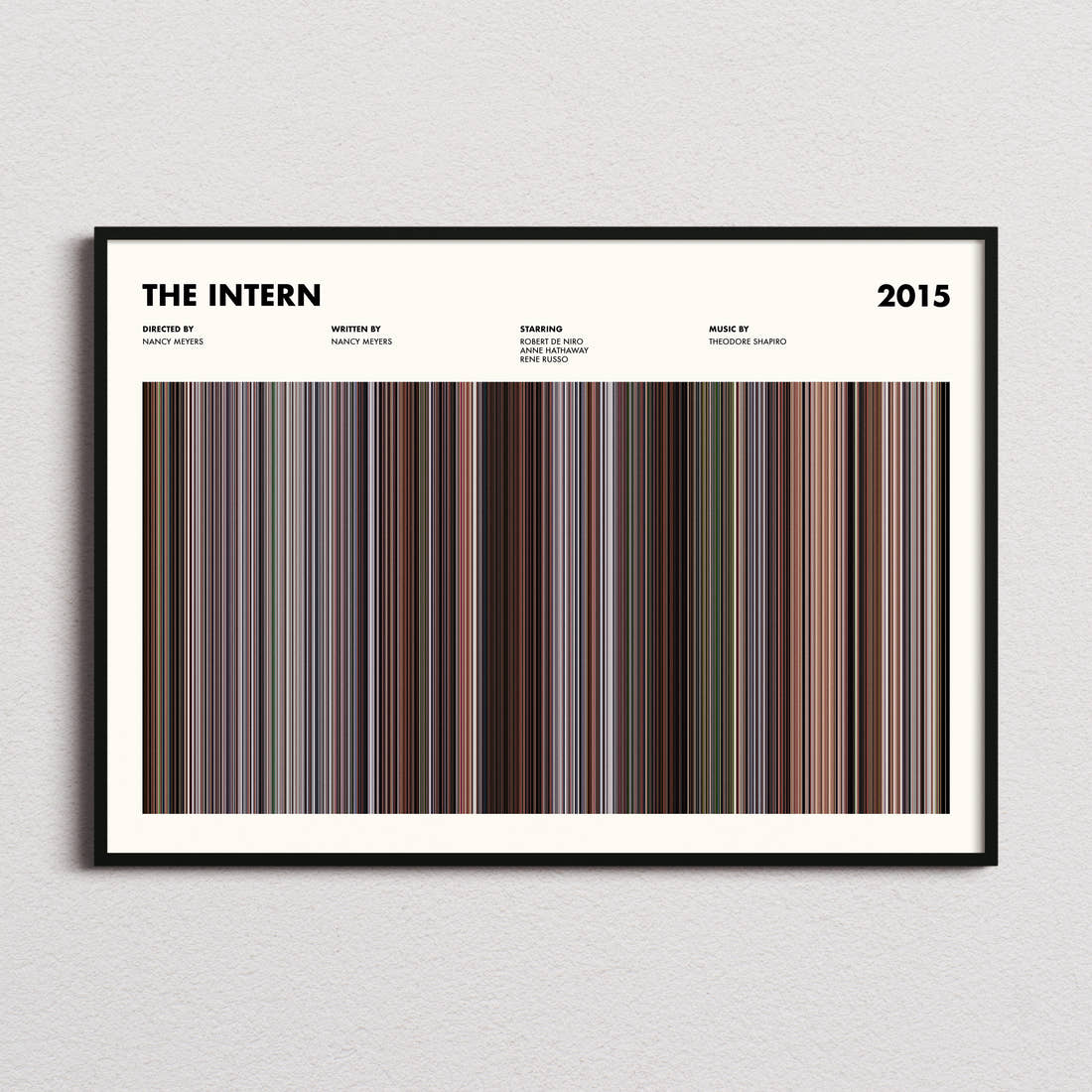 The Intern Movie Barcode Poster