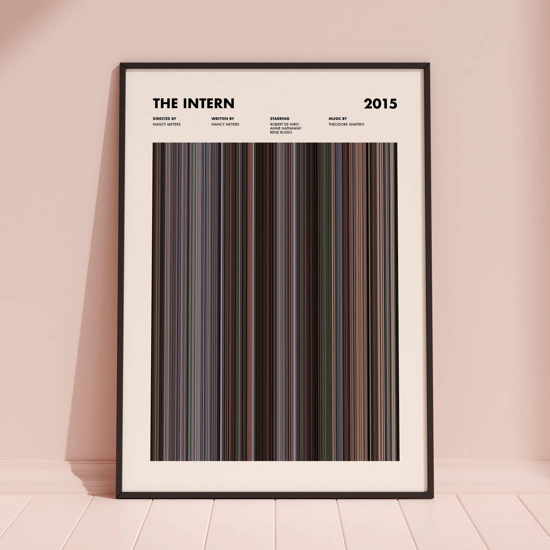 The Intern Movie Barcode Poster