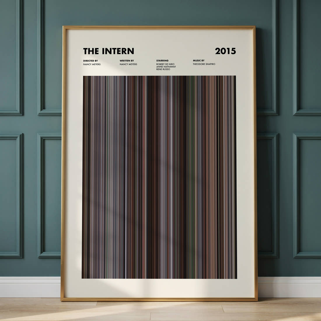 The Intern Movie Barcode Poster