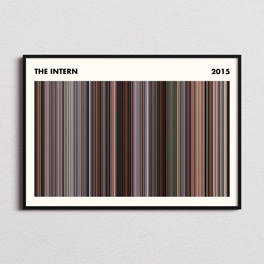 The Intern Movie Barcode Poster - Simplified