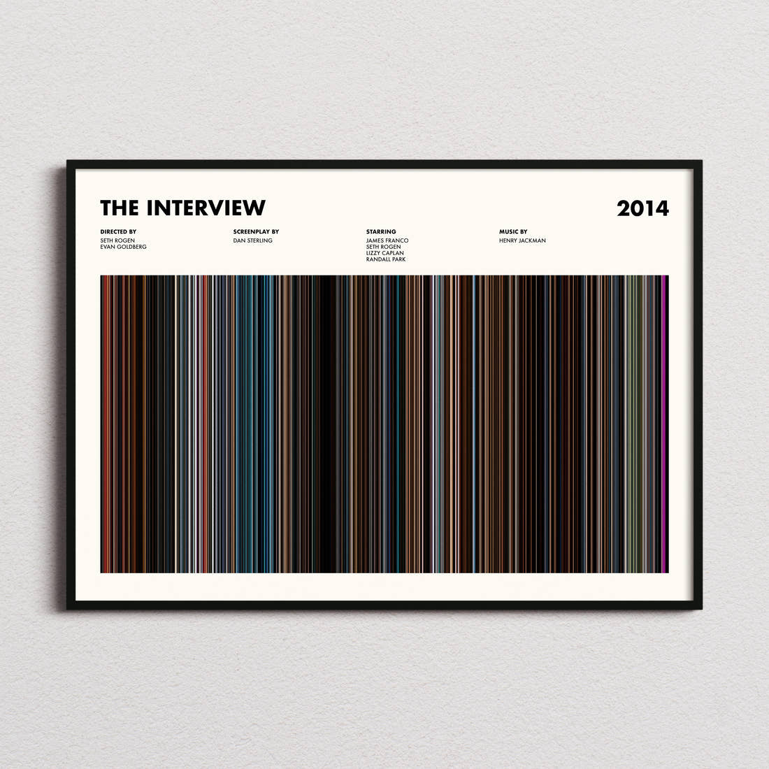 The Interview Movie Barcode Poster