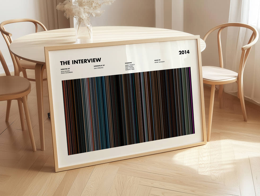 The Interview Movie Barcode Poster