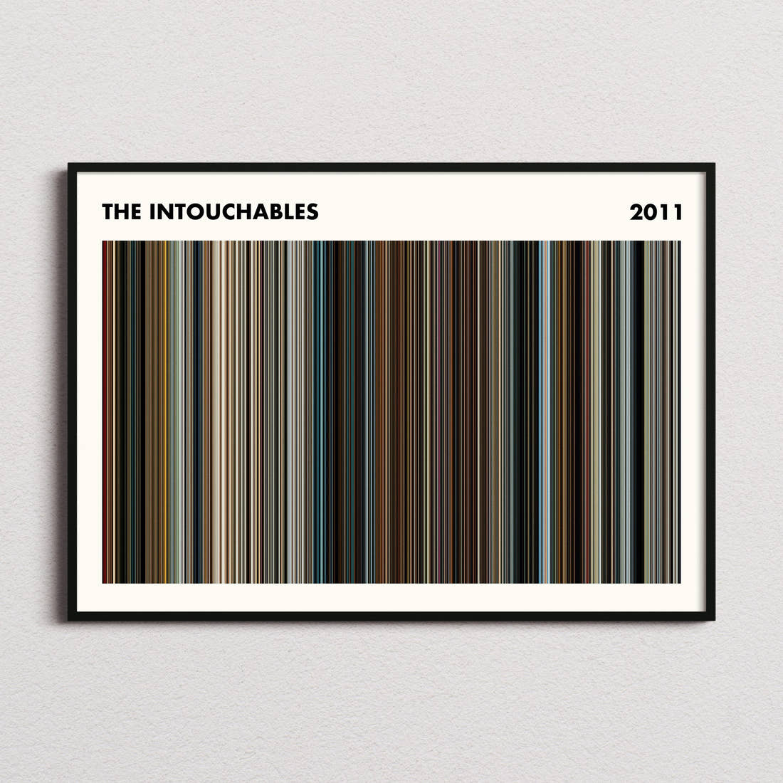 The Intouchables Movie Barcode Poster - Simplified