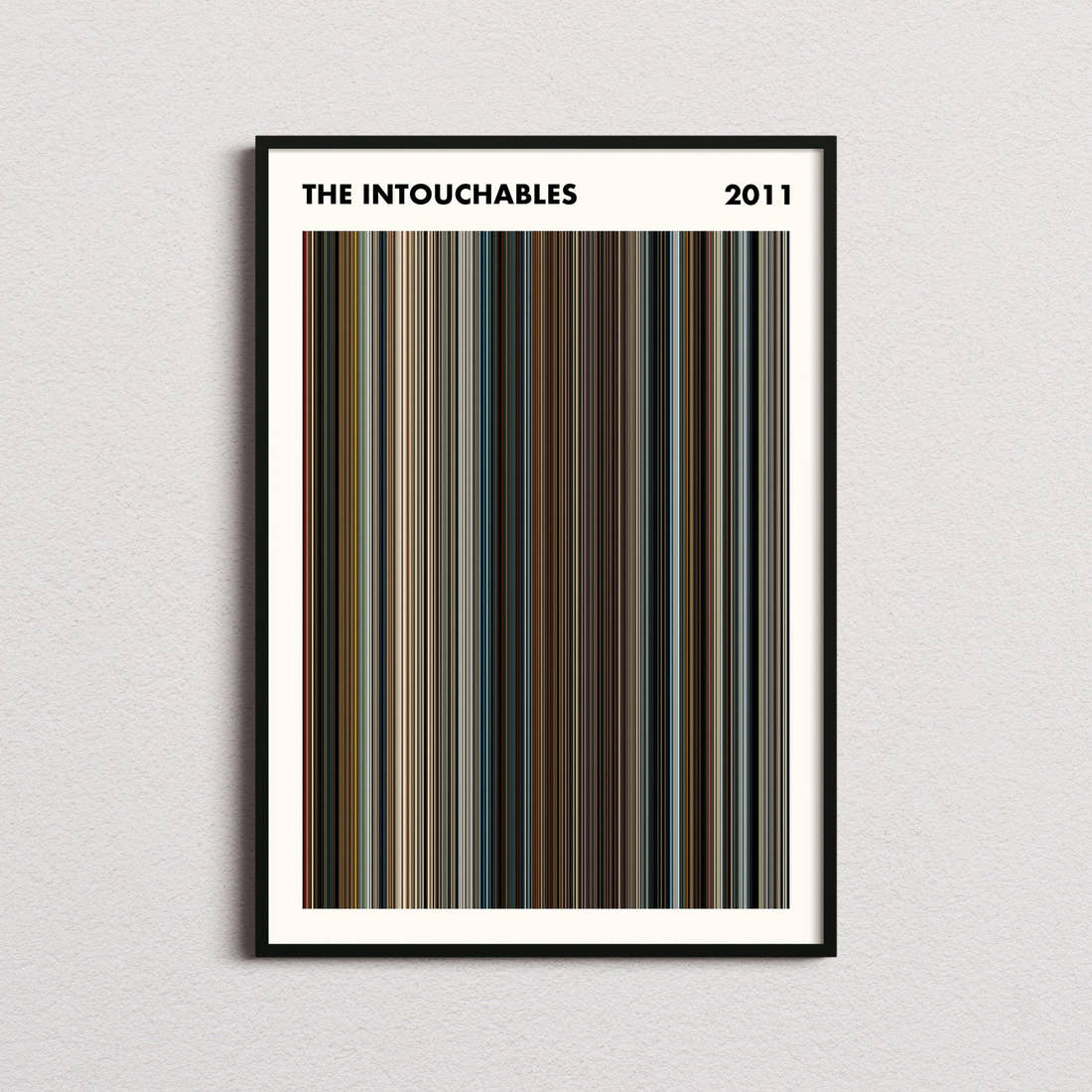 The Intouchables Movie Barcode Poster - Simplified