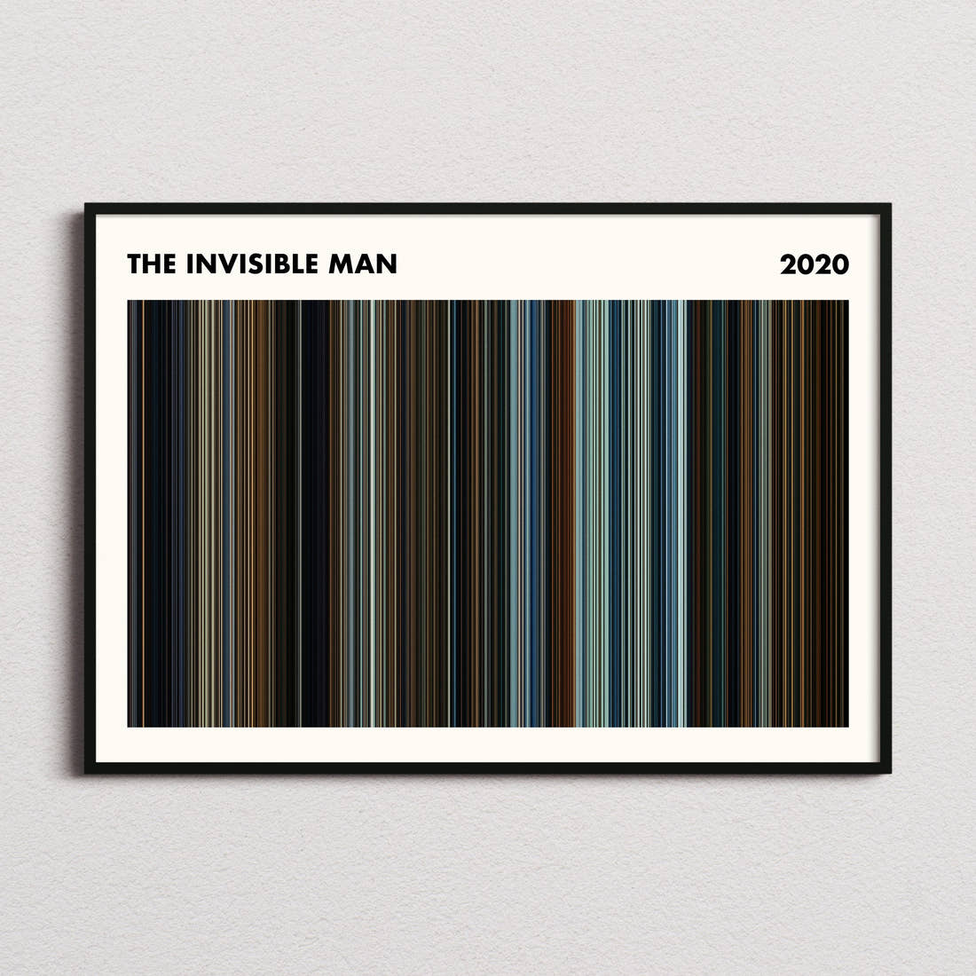 The Invisible Man Movie Barcode Poster - Simplified