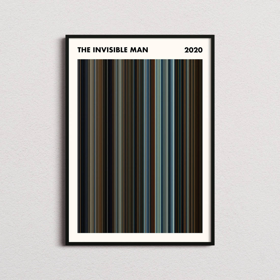 The Invisible Man Movie Barcode Poster - Simplified