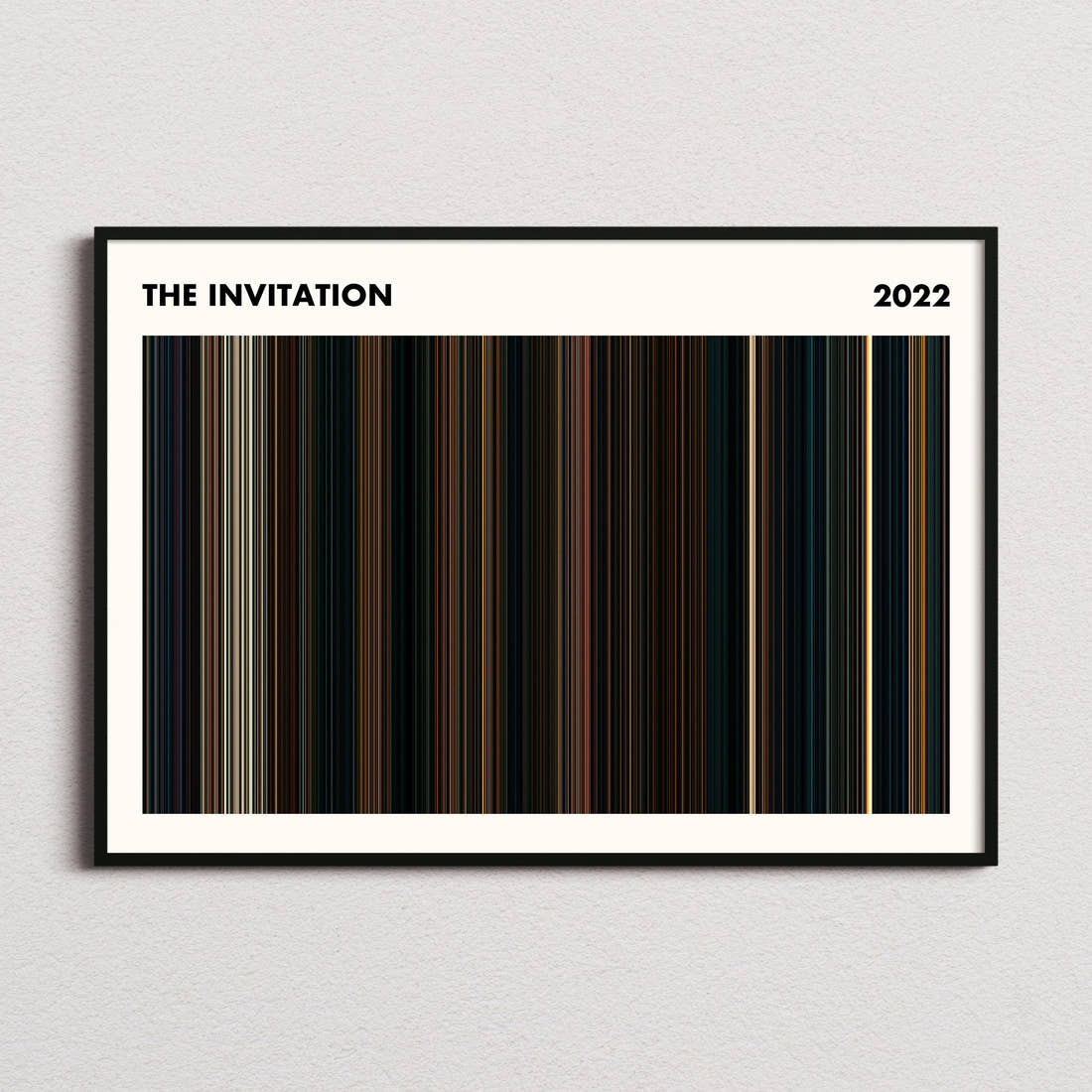 The Invitation (2022) Movie Barcode Poster - Simplified