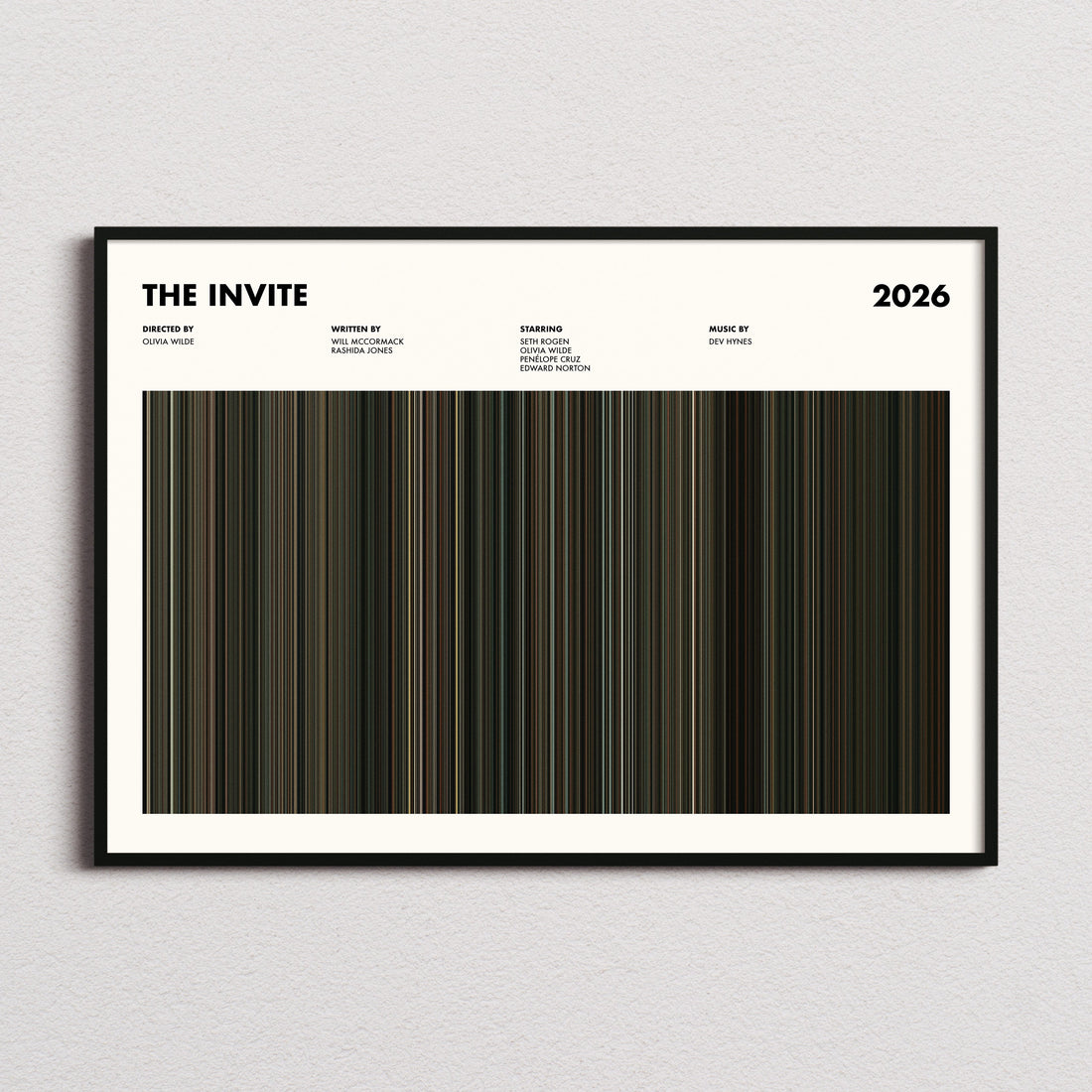 The Invite Movie Barcode Poster