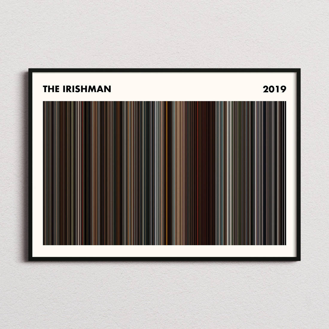 The Irishman Movie Barcode Poster - Simplified