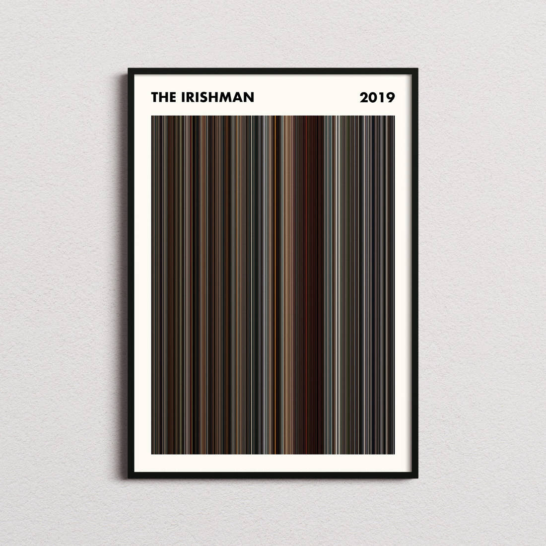 The Irishman Movie Barcode Poster - Simplified