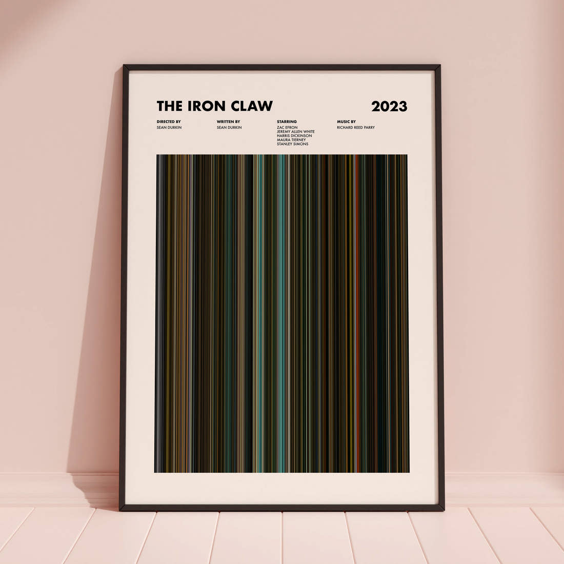 The Iron Claw Movie Barcode Poster