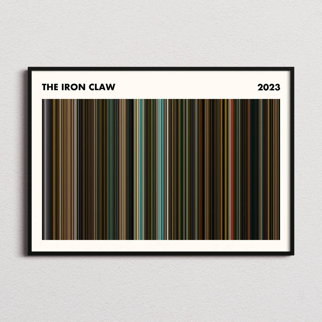 The Iron Claw Movie Barcode Poster - Simplified