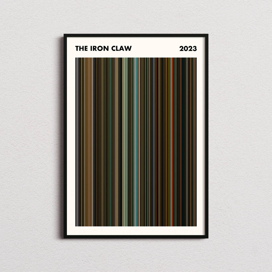 The Iron Claw Movie Barcode Poster - Simplified