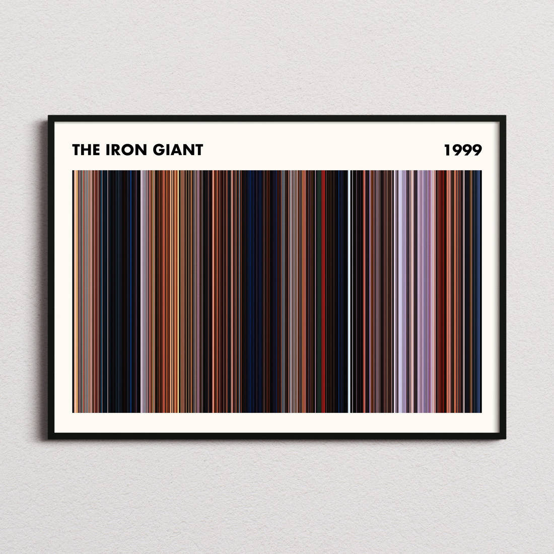 The Iron Giant Movie Barcode Poster - Simplified