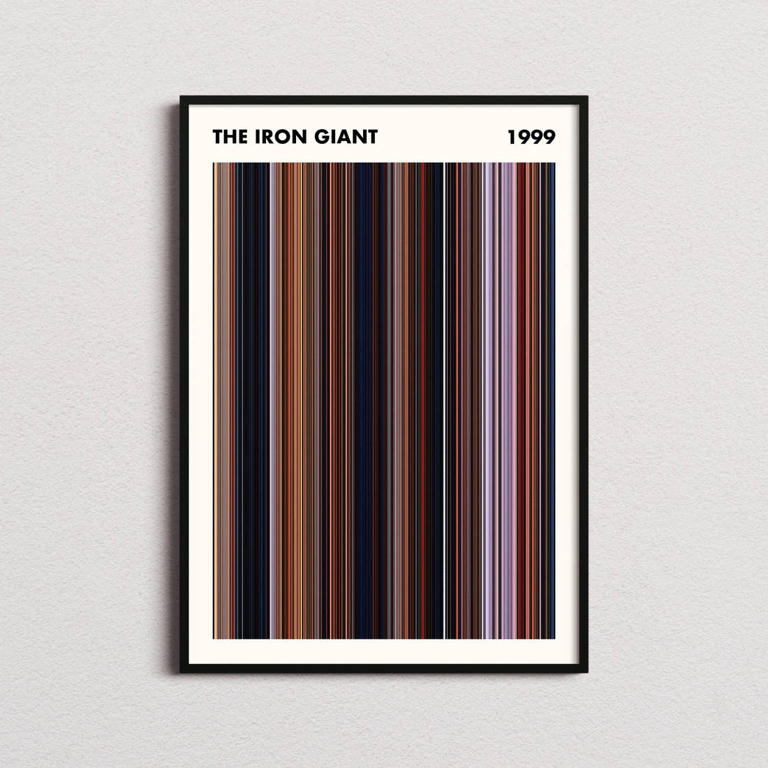 The Iron Giant Movie Barcode Poster - Simplified