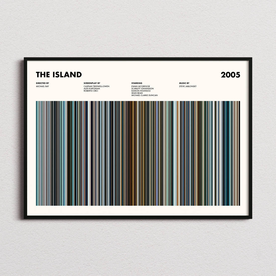 The Island Movie Barcode Poster