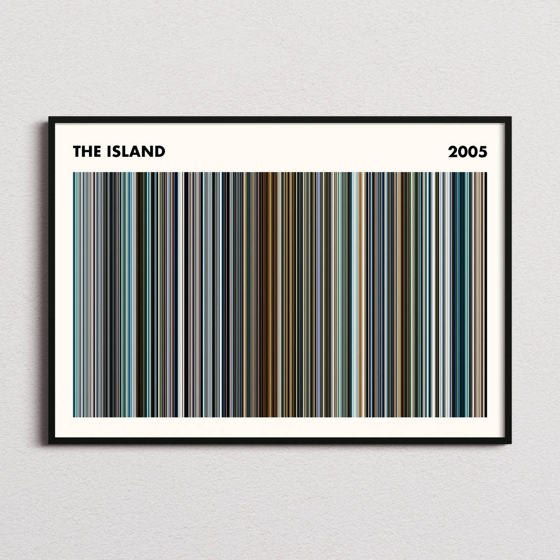 The Island Movie Barcode Poster - Simplified