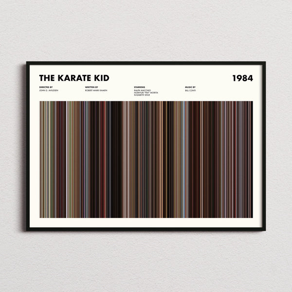 The Karate Kid Movie Barcode Poster