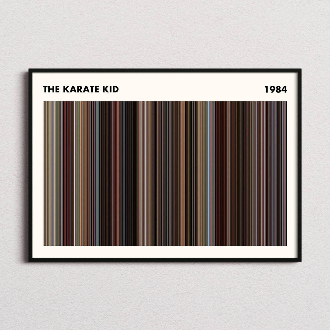 The Karate Kid Movie Barcode Poster - Simplified