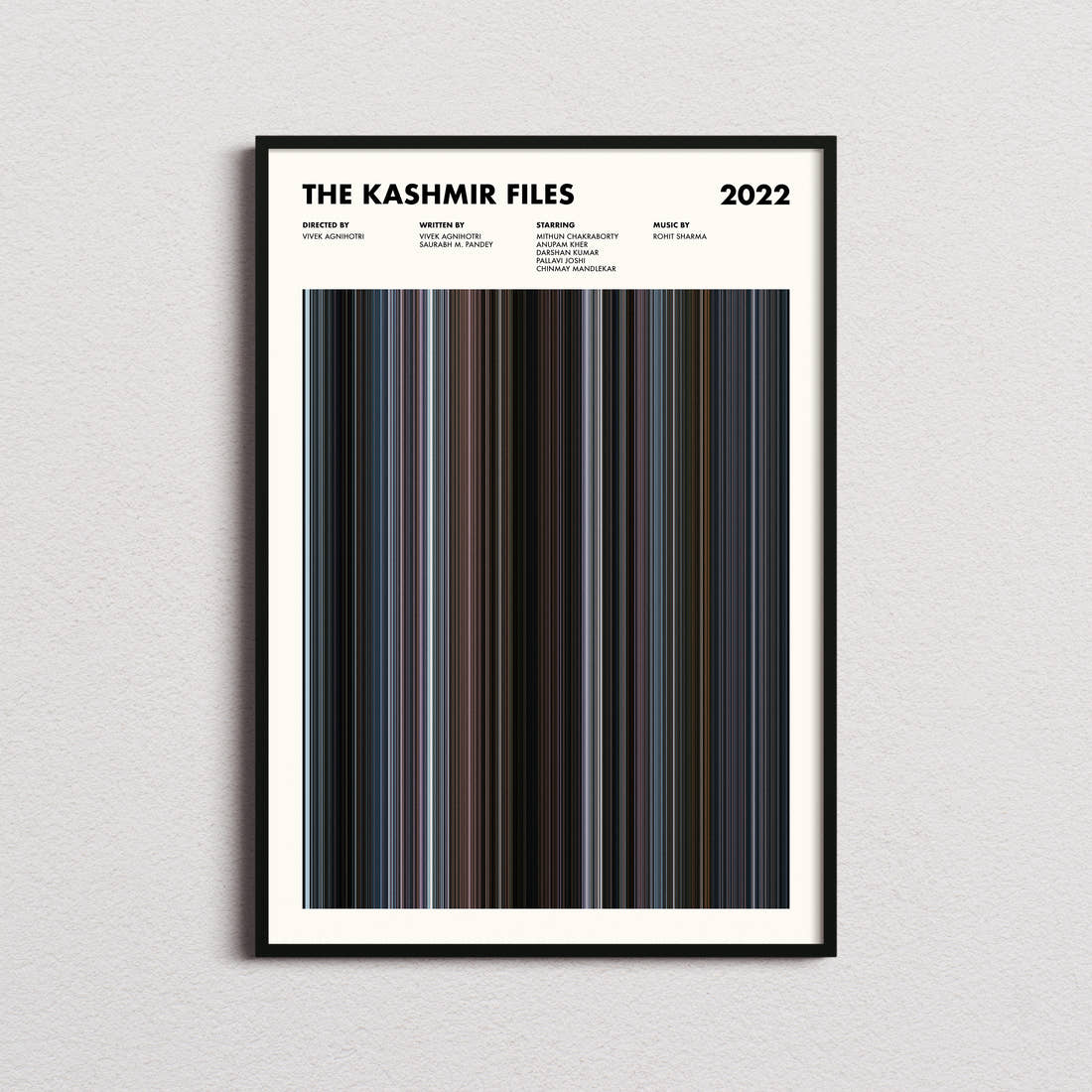 The Kashmir Files Movie Barcode Poster