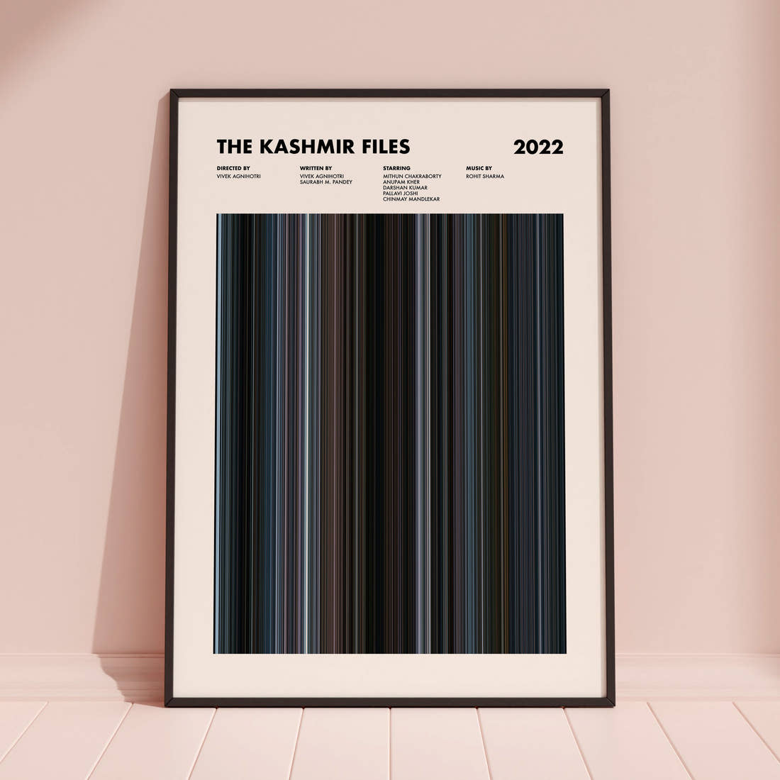 The Kashmir Files Movie Barcode Poster