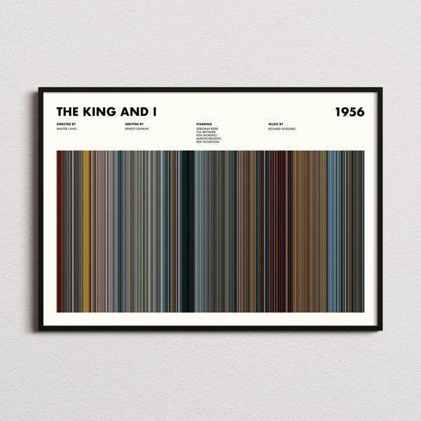 The King And I Movie Barcode Poster