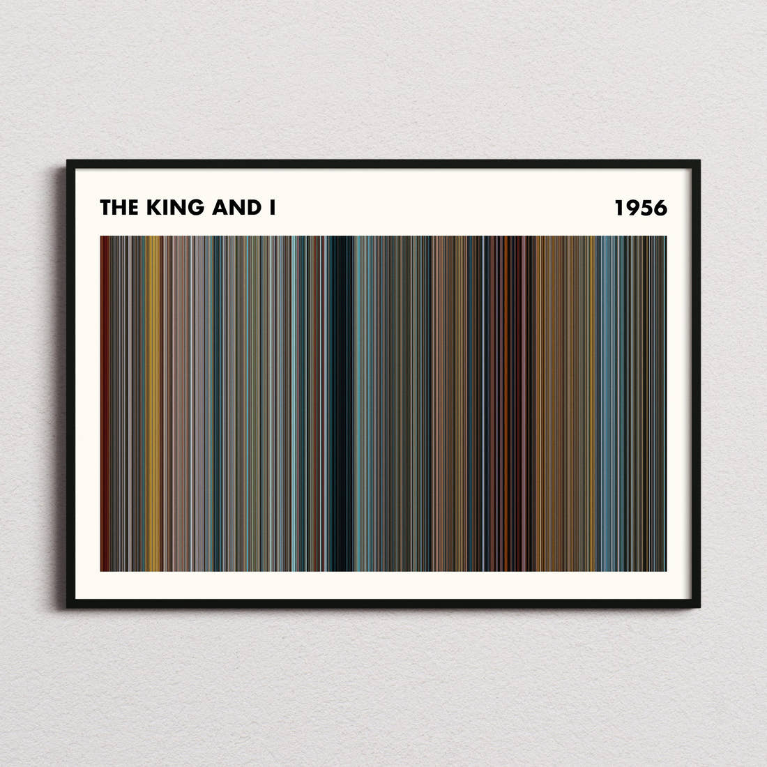 The King And I Movie Barcode Poster - Simplified