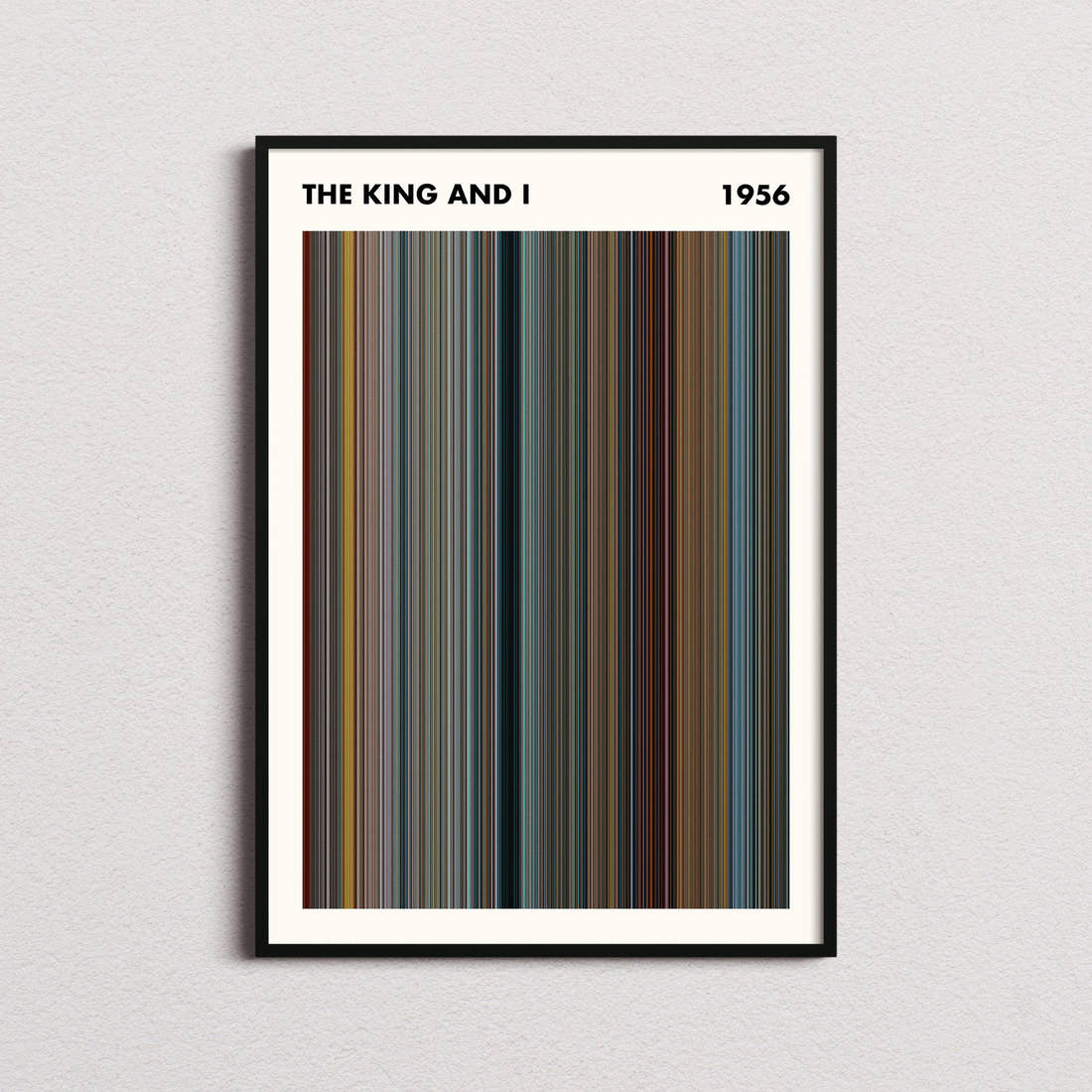 The King and I Movie Barcode Poster - Simplified