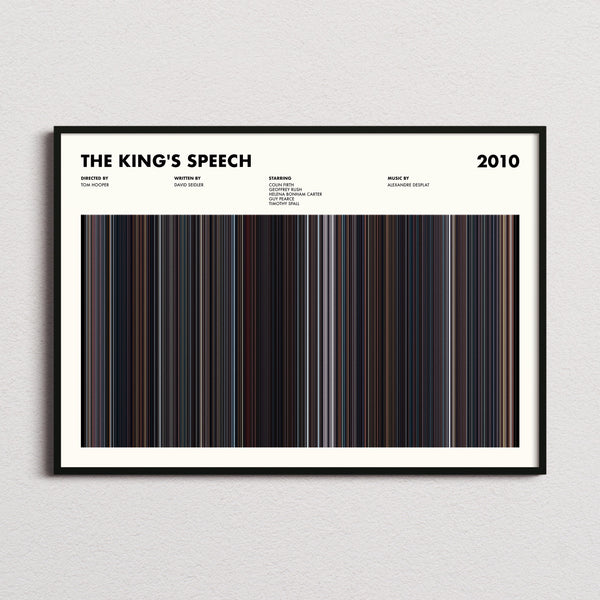 The Kings Speech Movie Barcode Poster