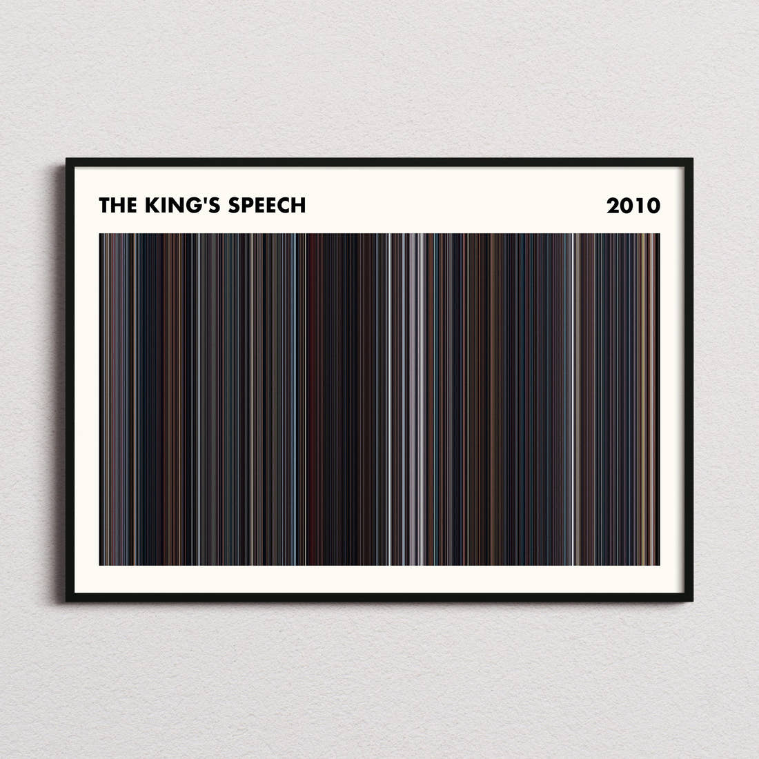 The King's Speech Movie Barcode Poster - Simplified