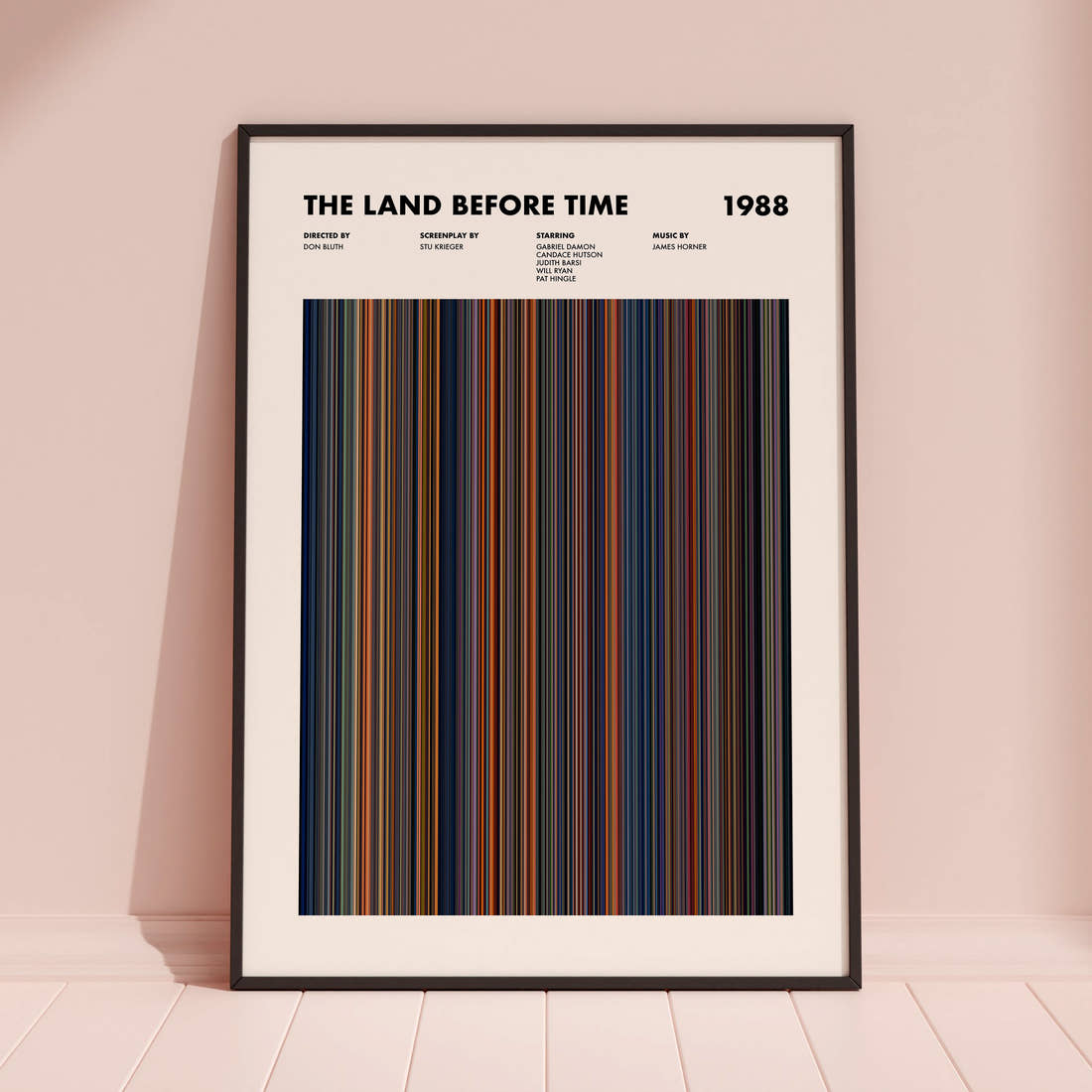 The Land Before Time Movie Barcode Poster