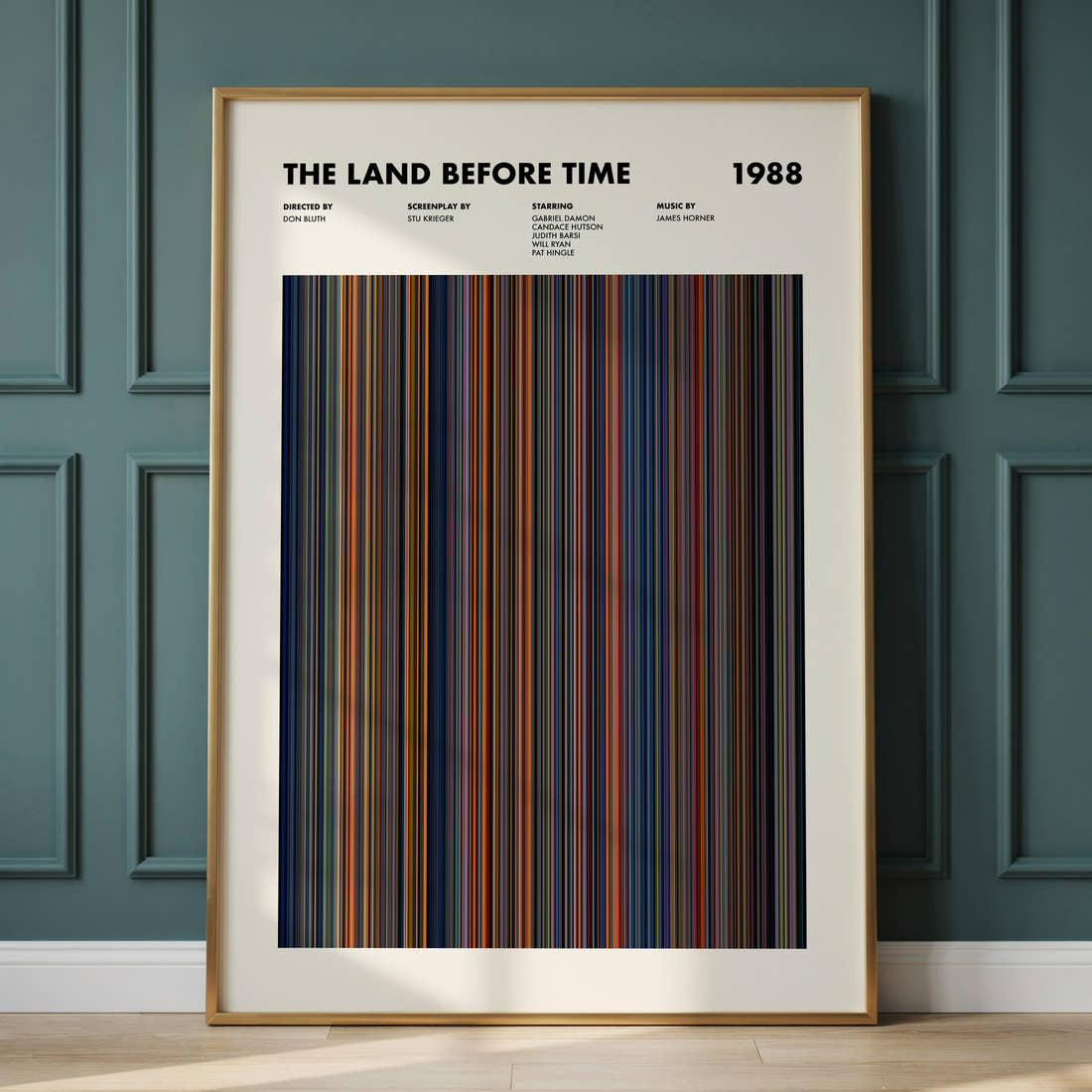 The Land Before Time Movie Barcode Poster