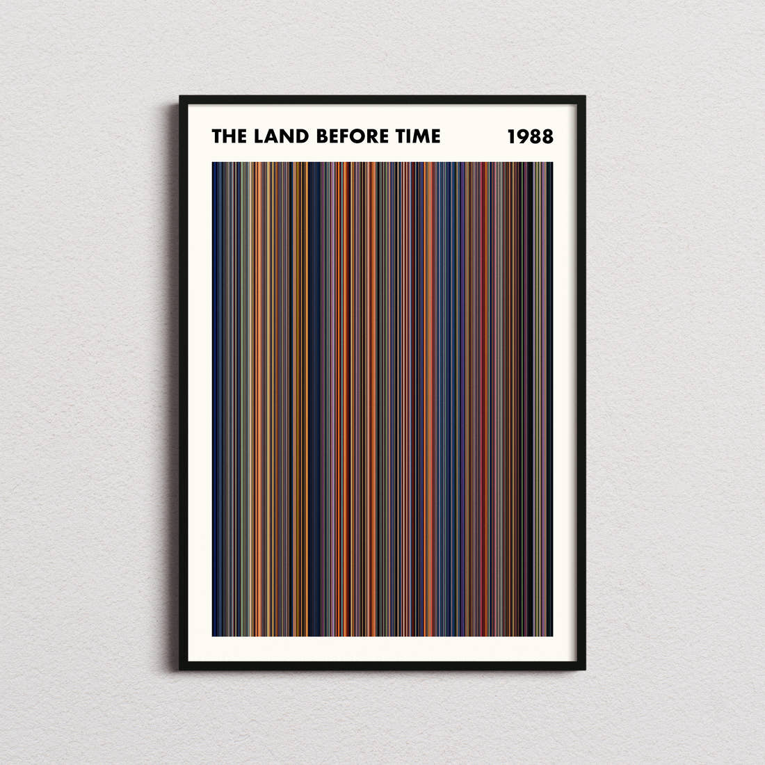 The Land Before Time Movie Barcode Poster - Simplified