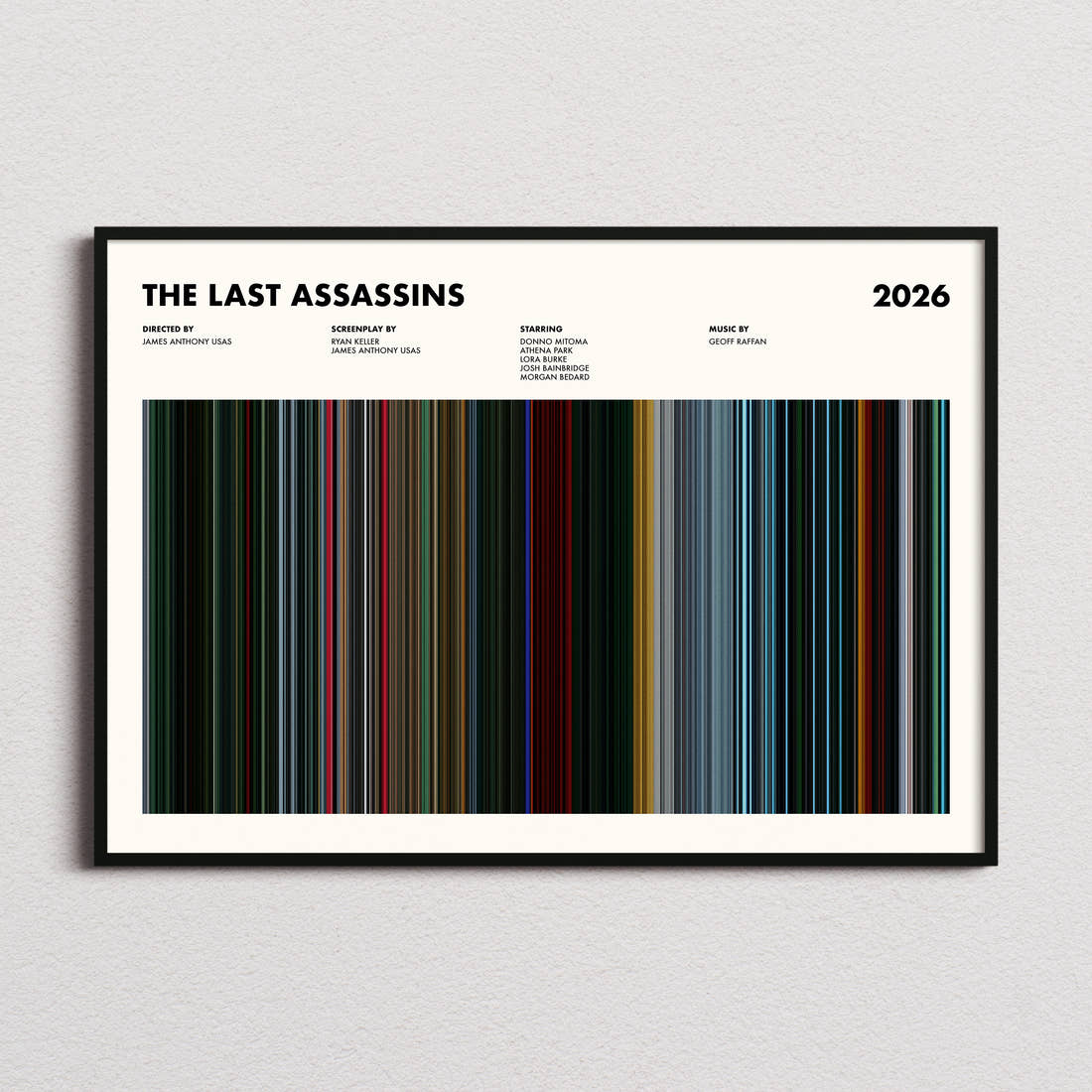 The Last Assassins Movie Barcode Poster