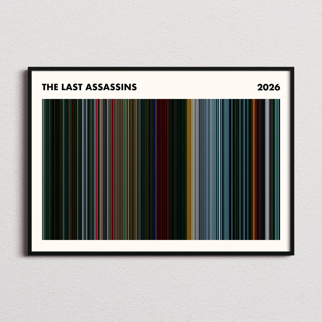 The Last Assassins Movie Barcode Poster - Simplified