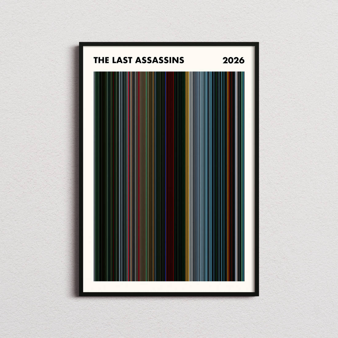 The Last Assassins Movie Barcode Poster - Simplified