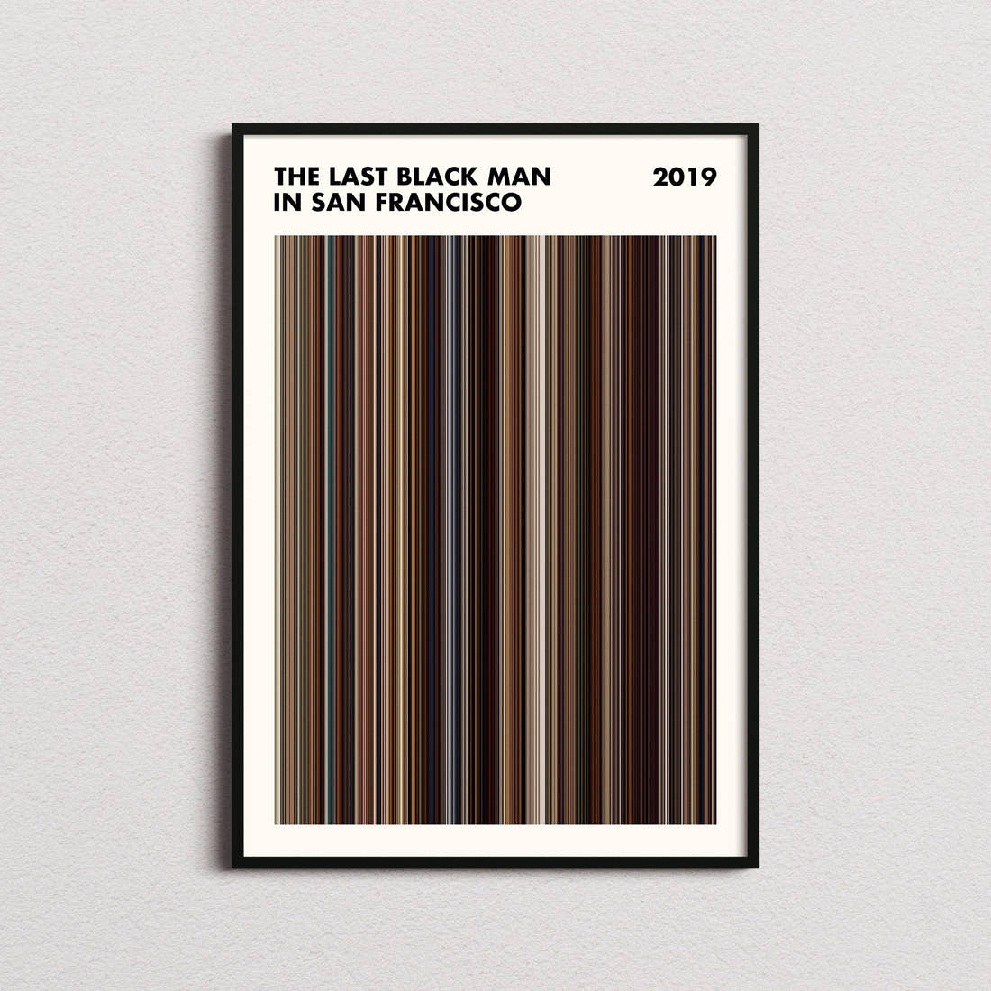 The Last Black Man in San Francisco Movie Barcode Poster - Simplified