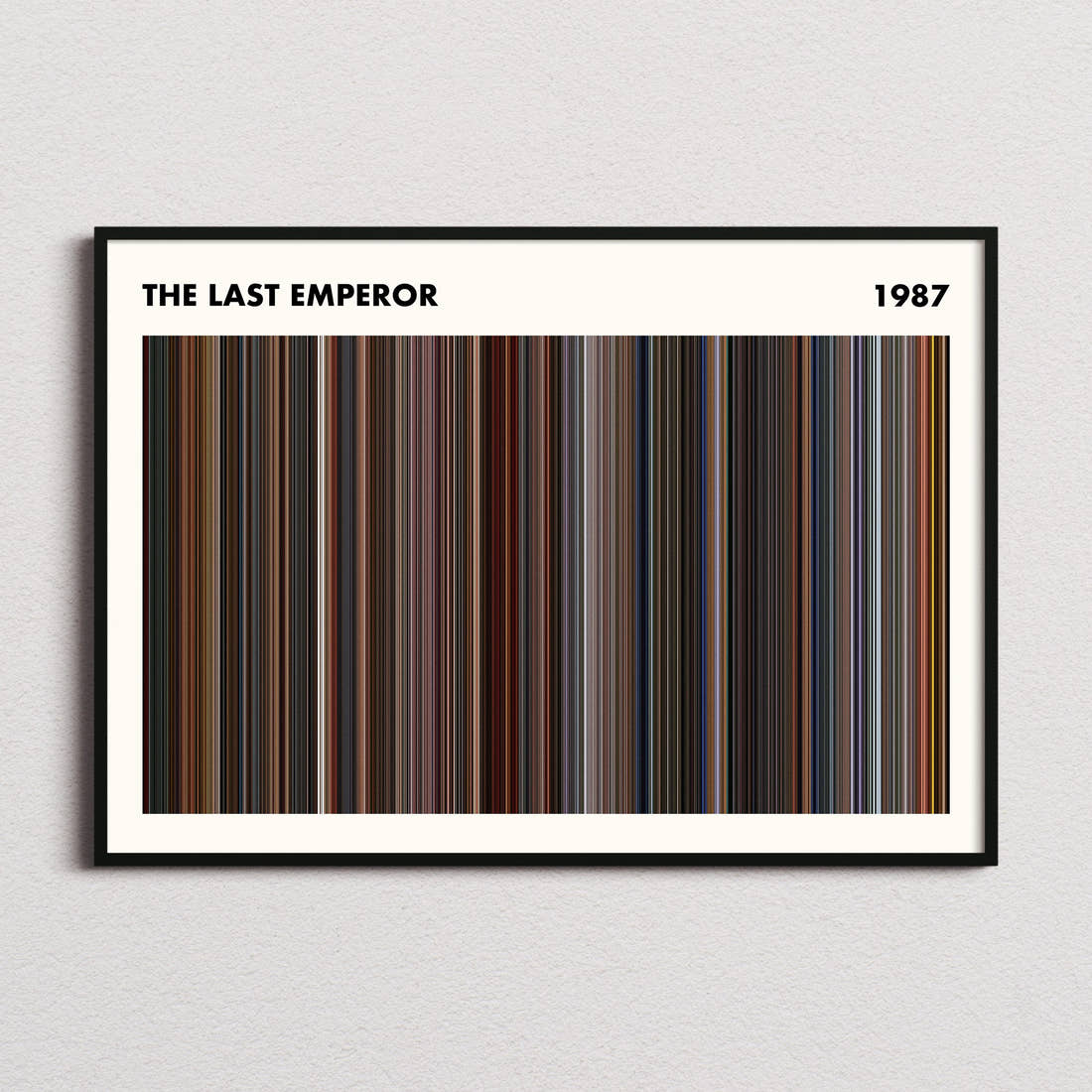 The Last Emperor Movie Barcode Poster - Simplified
