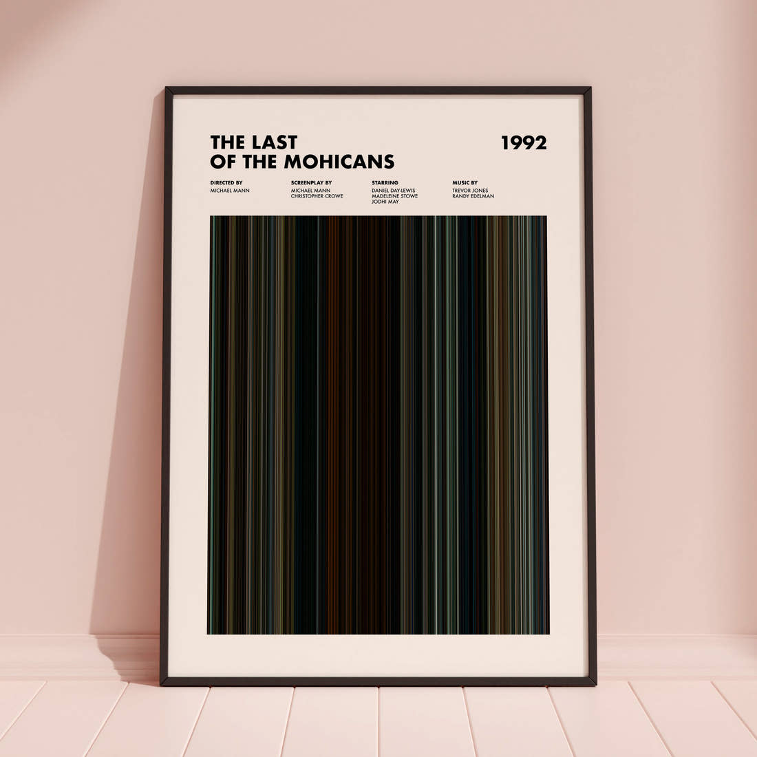 The Last of the Mohicans Movie Barcode Poster