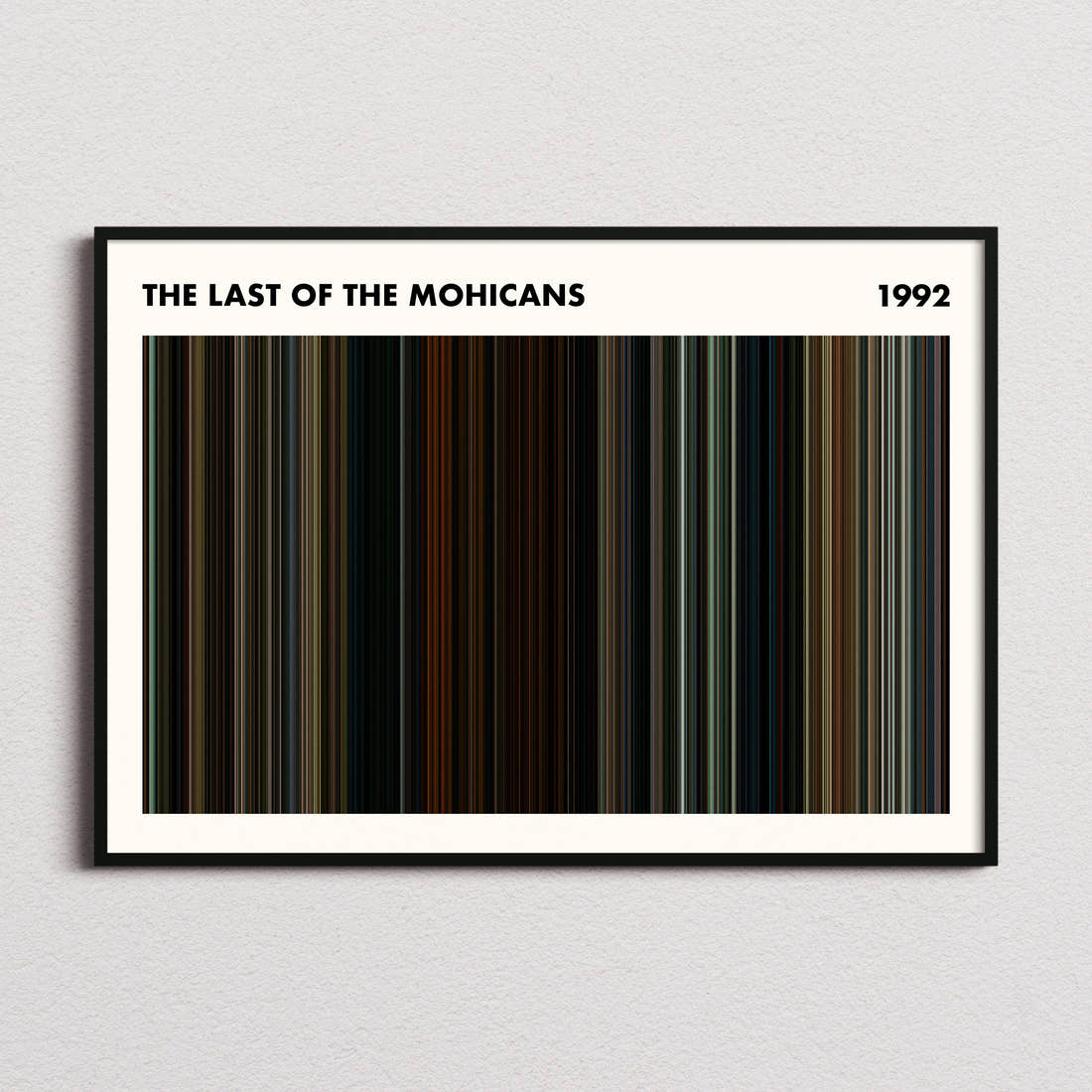 The Last of the Mohicans Movie Barcode Poster - Simplified