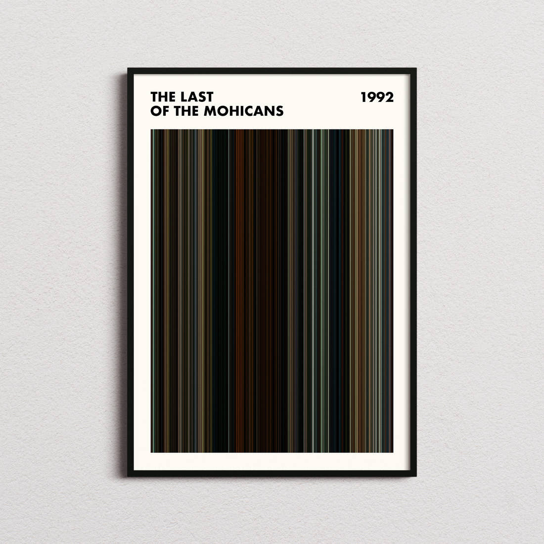 The Last of the Mohicans Movie Barcode Poster - Simplified
